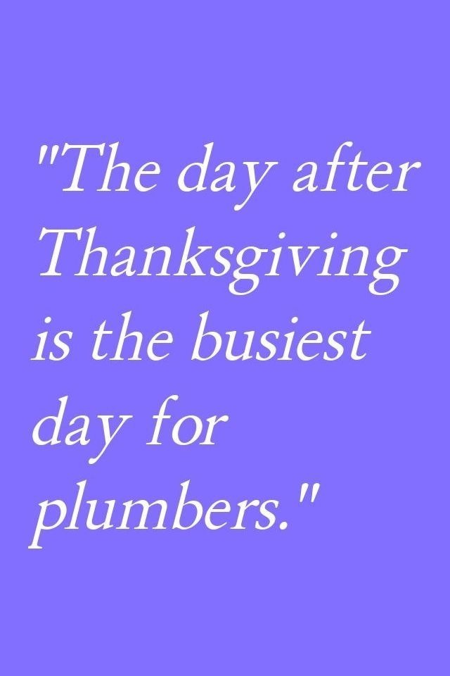 The Day After Thanksgiving Is The Busiest Day For Plumbers Picture