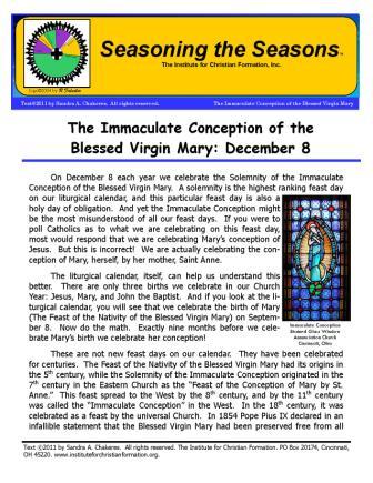 The Immaculate Conception Of The Blessed Virgin Mary