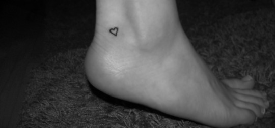 Tiny Heart Ankle Tattoo