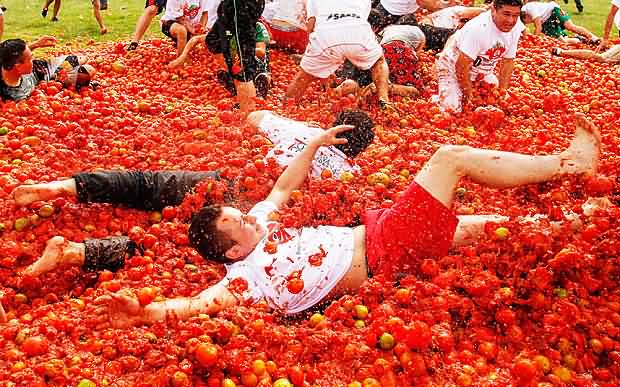 Tomato Festival In Spain