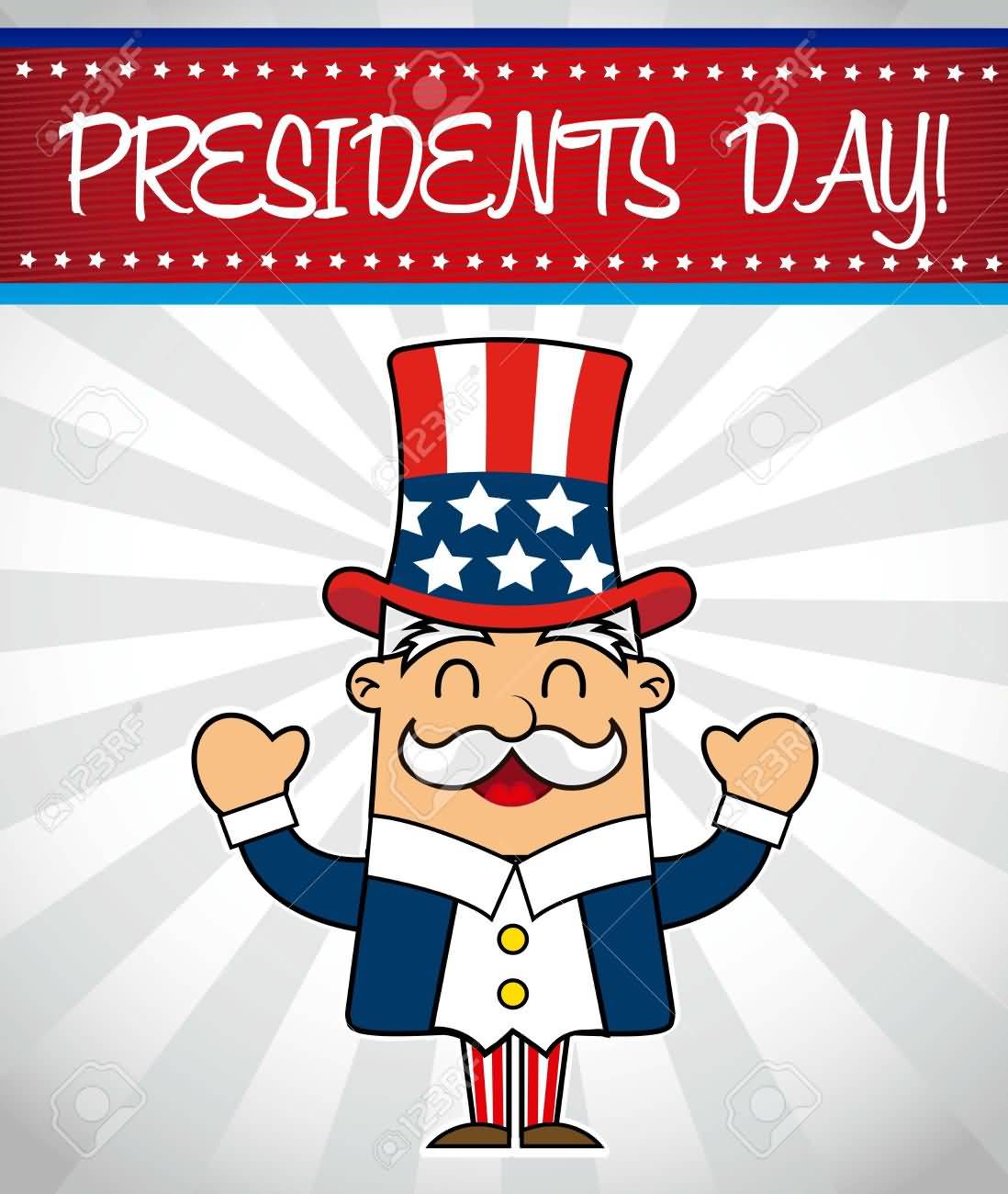 Uncle Sam Wishing You Happy Presidents Day