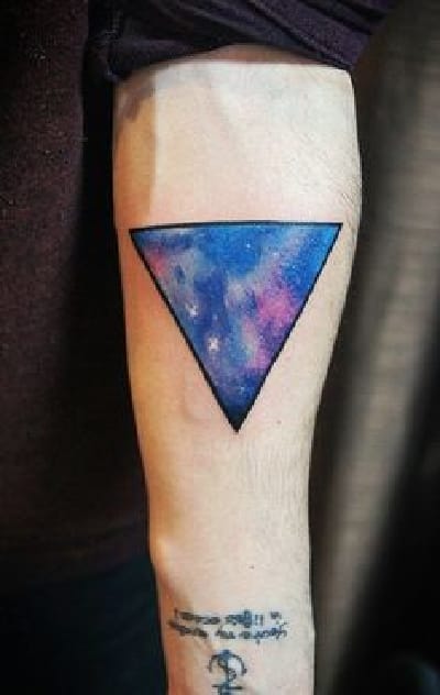 Watercolor Triangle Tattoo Design For Bicep By Karen