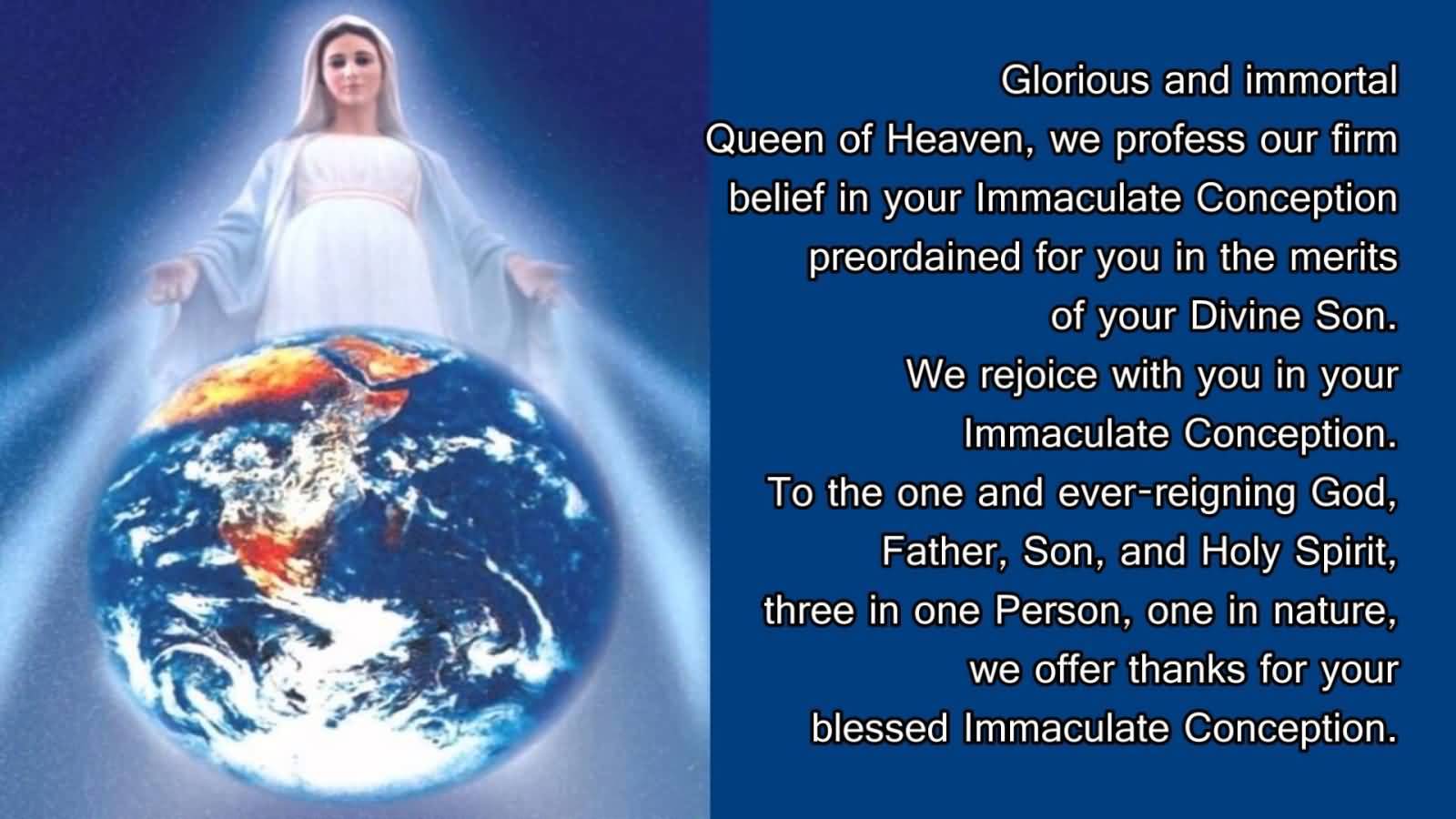 We Offer Thanks For Your Blessed Immaculate Conception