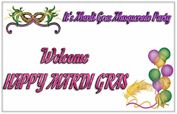 Welcome Happy Mardi Gras Invitation Card