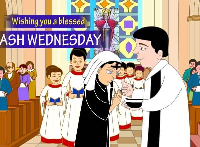 Wishing You A Blessed Ash Wednesday Illustration
