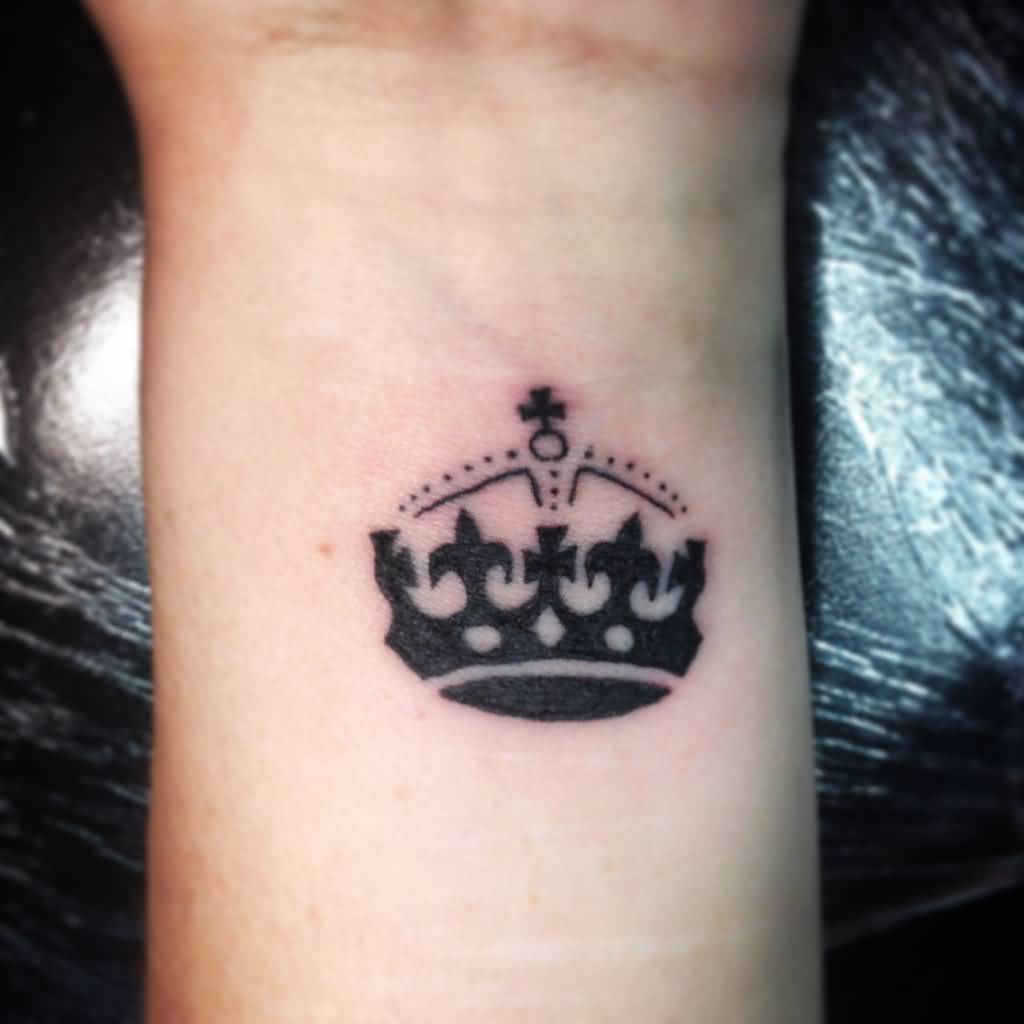 Wrist Crown Tattoo Idea For Girls