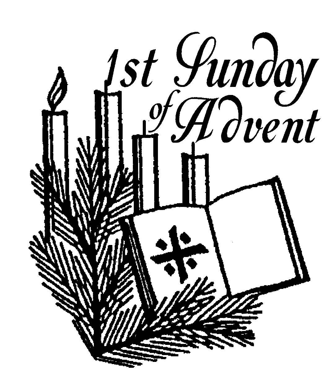 1st Sunday Of Advent Black And White Picture