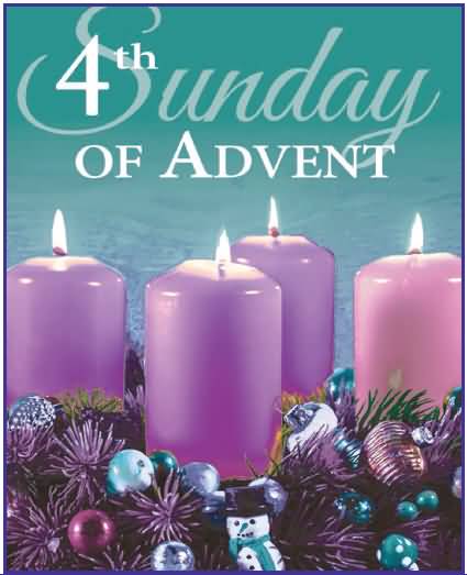 4th Sunday Of Advent Candles Card