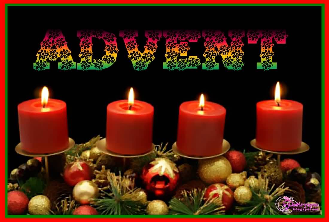 Advent Wishes Candles Picture