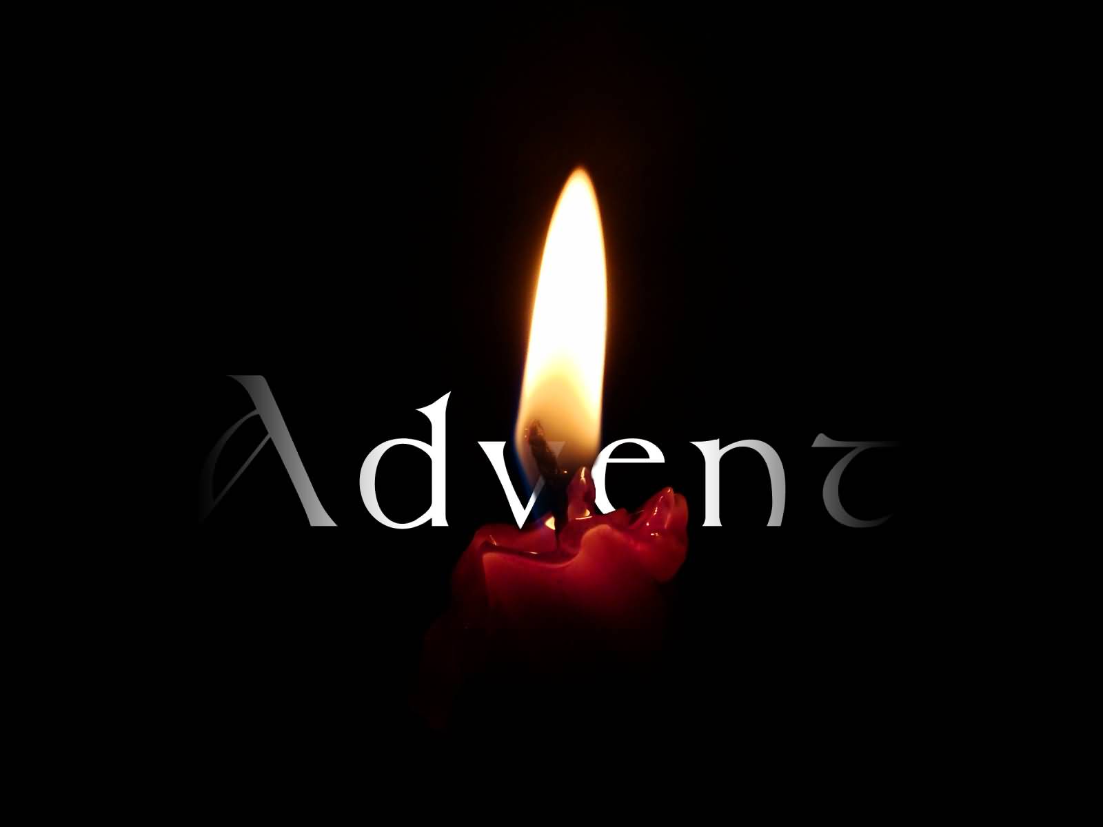 Advent Wishes Lighting Candle Picture