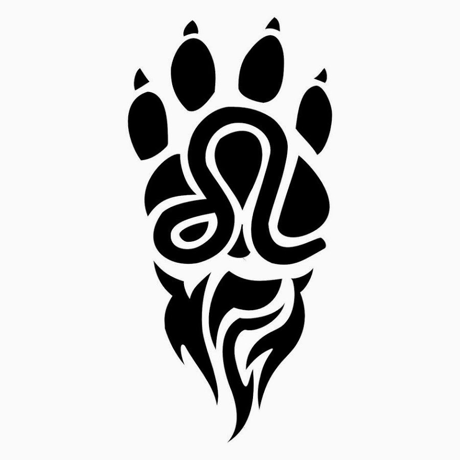 Amazing Black Leo Zodiac Sign Tattoo Design