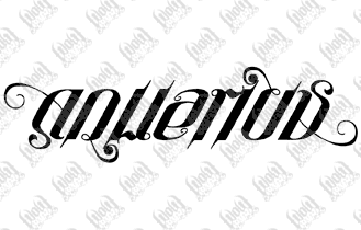 Ambigram Aquarius Zodiac Sign Tattoo Design