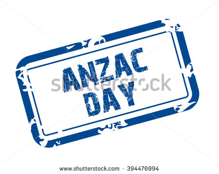 Anzac Day Blue Stamp Illustration