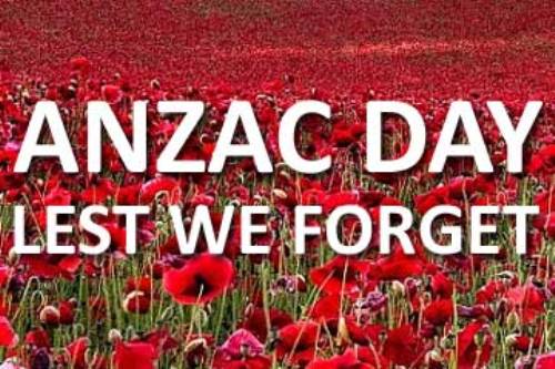 Anzac Day Lest We Forget Poppy Flowers Field