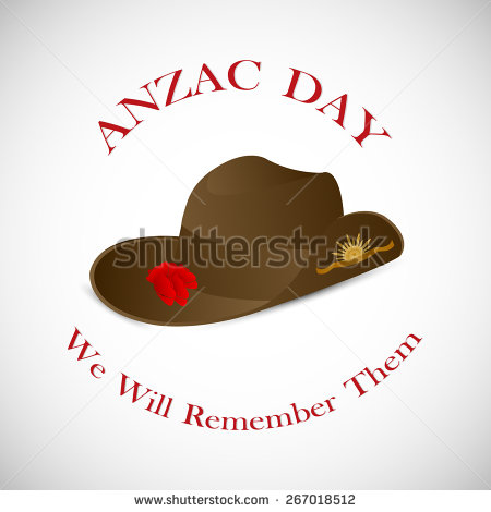 Anzac Day We Will Remember Them Wishes With Slouch Hat Picture
