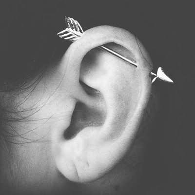 Arrow And Industrial Piercing For Young Girls