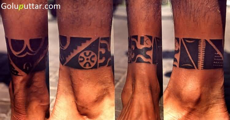 35+ Tribal Ankle Band Tattoos Ideas