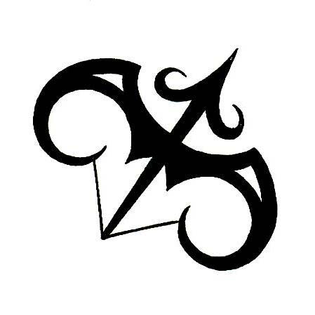 Awesome Black Tribal Sagittarius Zodiac Sign Tattoo Stencil