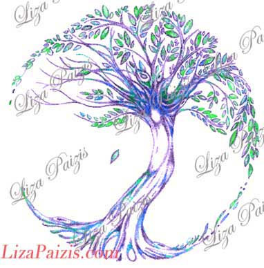 Awesome Colorful Tree Of Life Tattoo Design