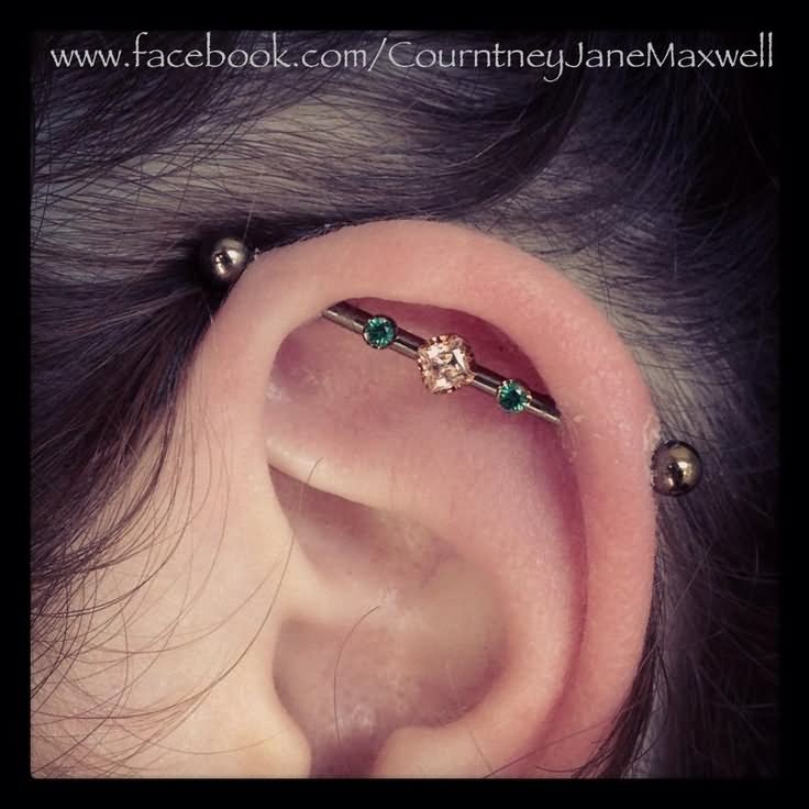 Awesome Industrial Piercing For Girls