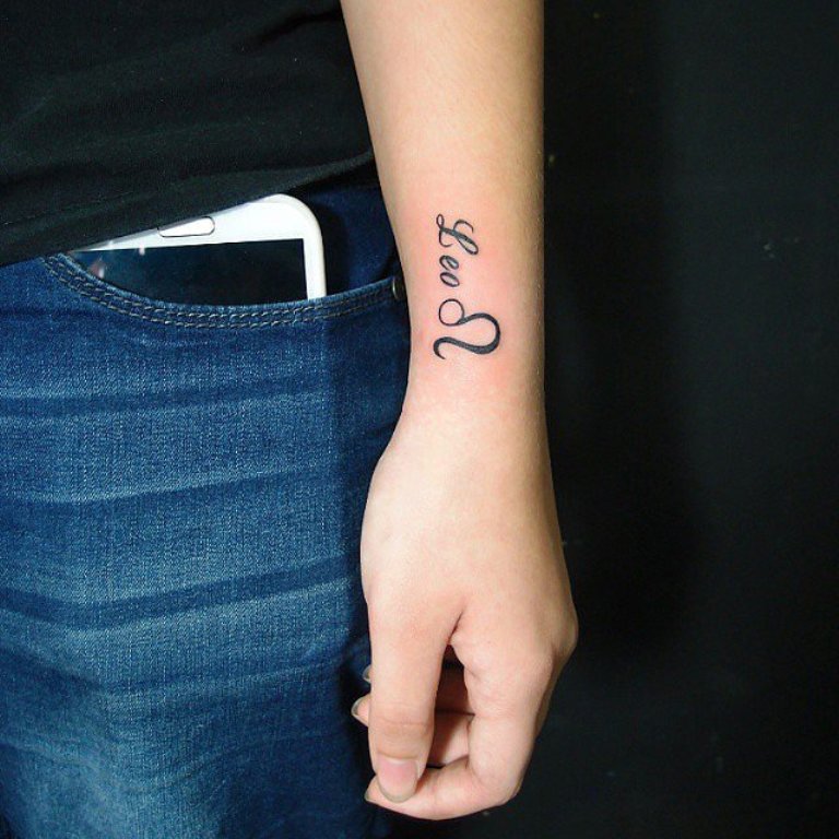 Awesome Leo Zodiac Sign Tattoo On Left Side Wrist