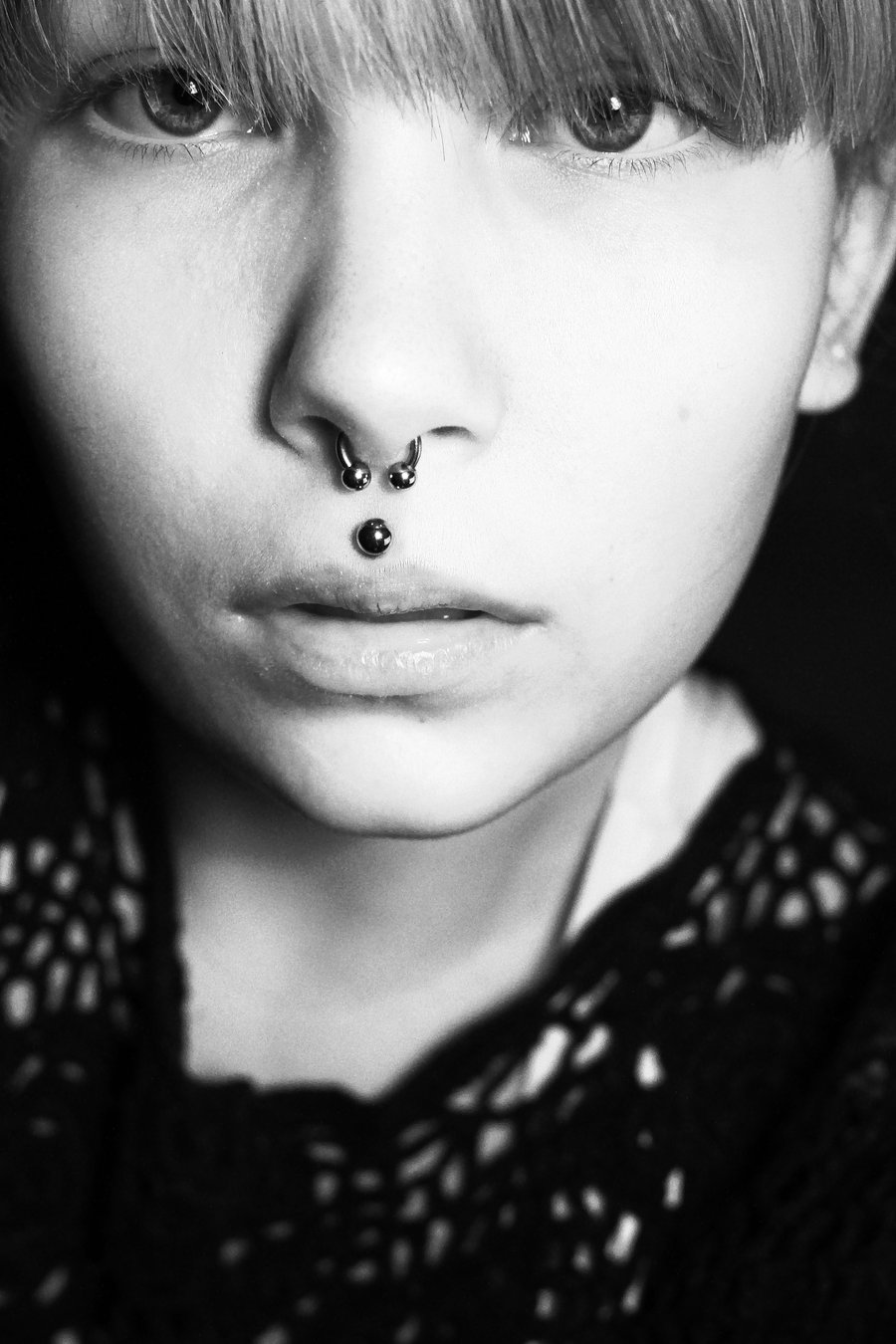 Awesome Medusa And Septum Piercing For Girls