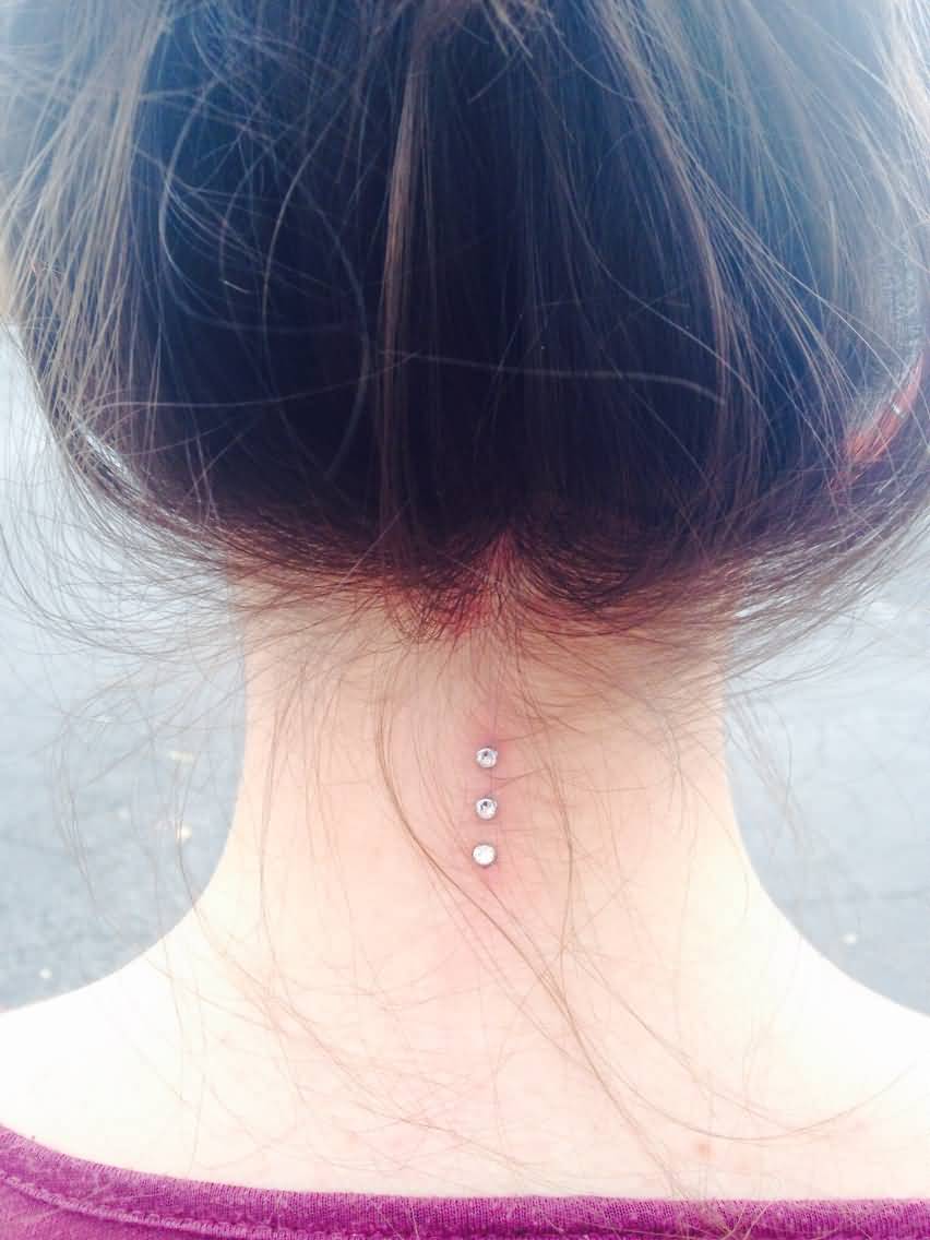 Awesome Triple Back Neck Piercing Ideas