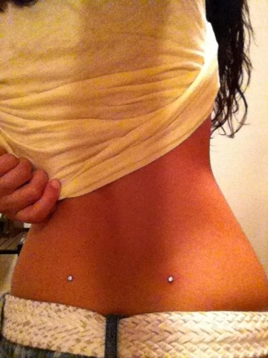 Back Dimple Piercing Idea For Girls