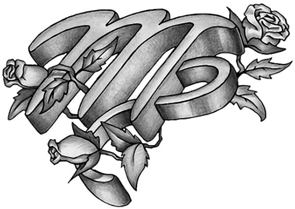 Black And Grey Virgo Zodiac Sign With Roses Tattoo Design