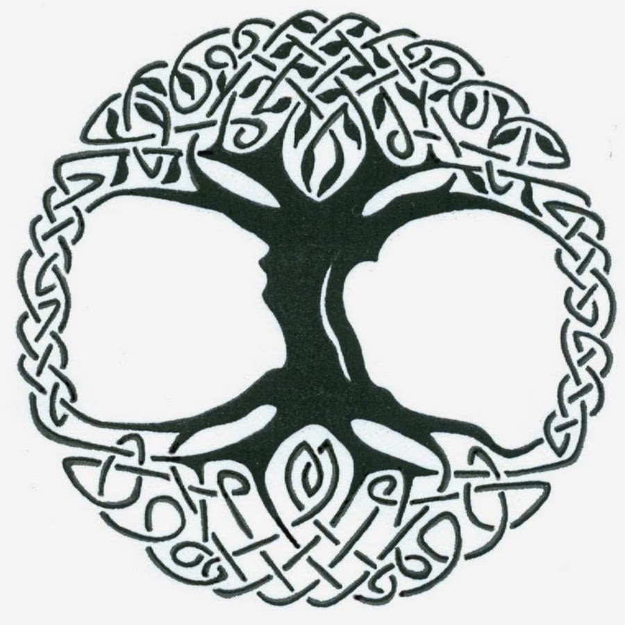 Black Celtic Tree Of Life Tattoo Stencil By Captain Bret