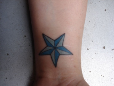 Nautical Star Tattoo On Wrist
