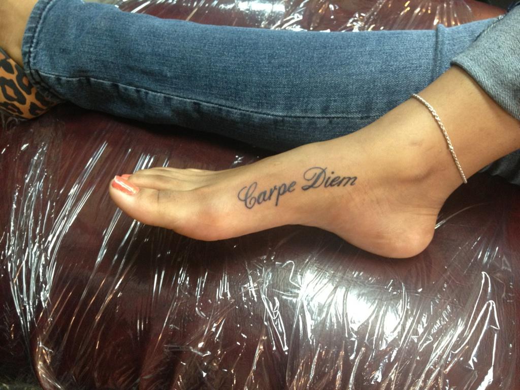 Foot Tattoos For Women Words