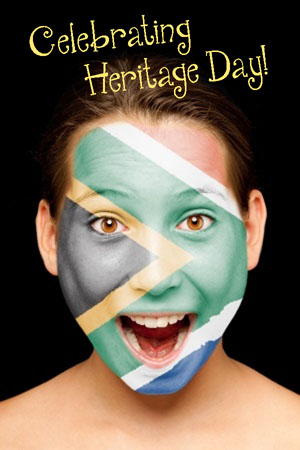 Celebrating Heritage Day Girl With Flag Face Paint