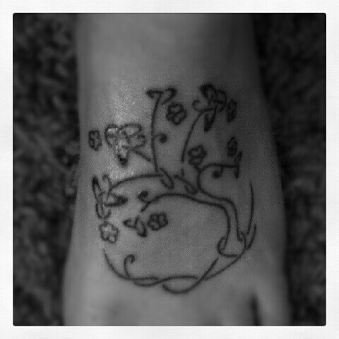 Celtic Tree Of Life Tattoo On Left Foot