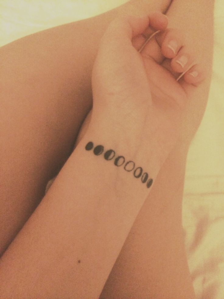 10+ Phases Of The Moon Tattoos On Wrist