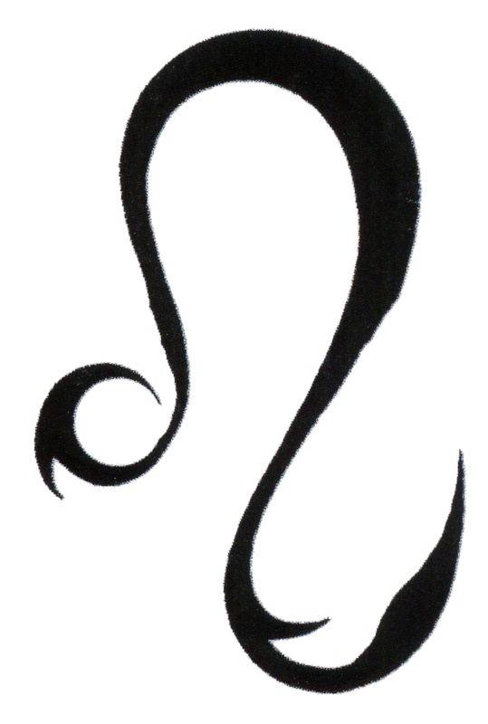 Classic Simple Leo Zodiac Sign Tattoo Design