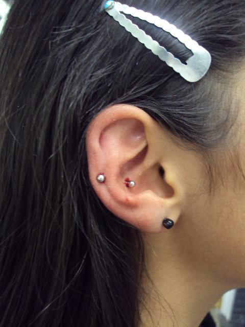Closeup Snug Piercing Picture For Right Ear