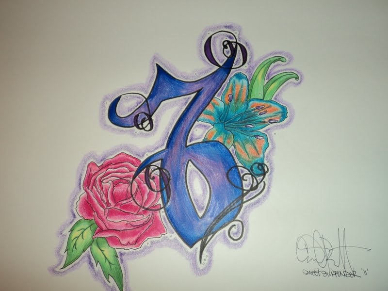 Colorful Capricorn Zodiac Sign With Flowers Tattoo Design By Siren