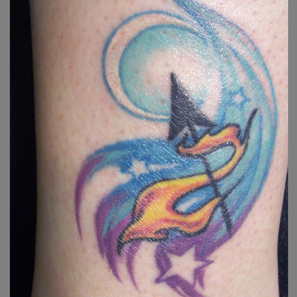 Colorful Sagittarius Zodiac Sign Tattoo Design