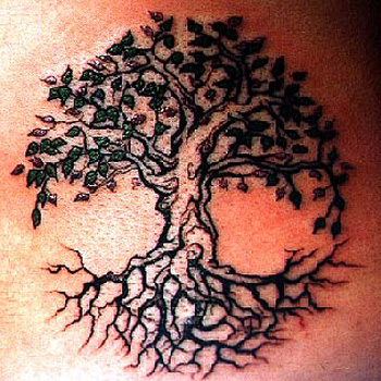 Cool Black Ink Tree Of Life Tattoo Design For Forearm By Meg Boone