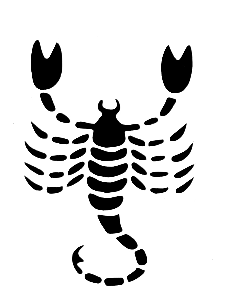 Cool Black Scorpio Zodiac Sign Tattoo Design