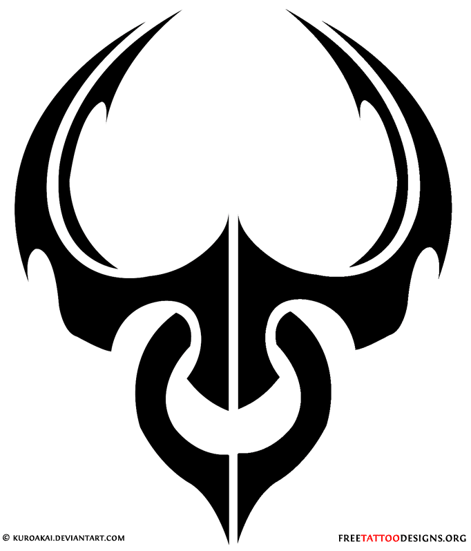 Cool Black Tribal Taurus Zodiac Sign Tattoo Design By Angelia