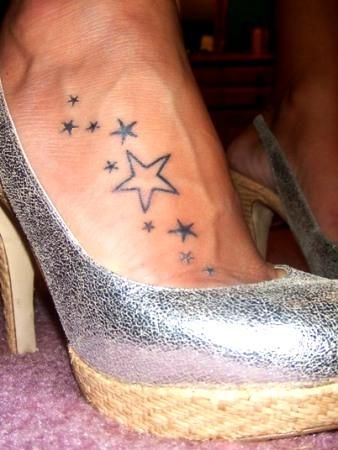 Cute Star Tattoos On Foot