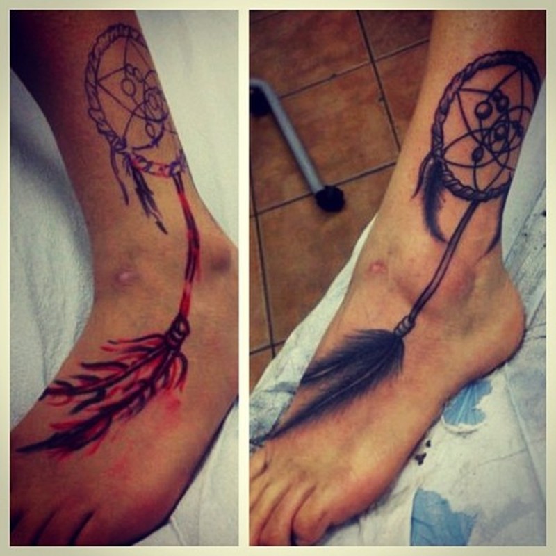 Dreamcatcher Tattoos Ideas For Ankle