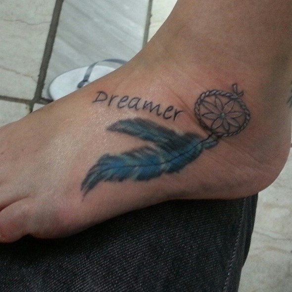 Dreamer Ankle Dreamcatcher Tattoo