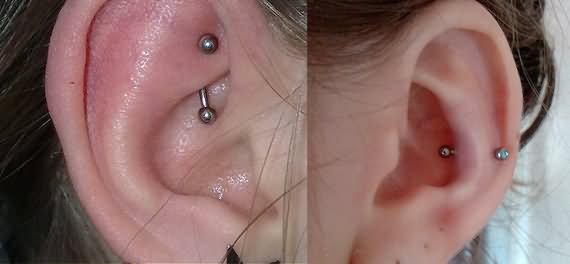 Ear Lobe And Snug Piercing For Young Girls