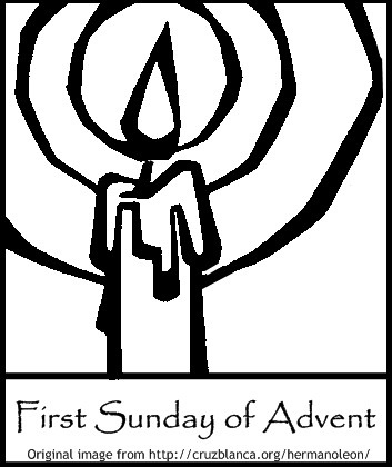 First Sunday Of Advent Candle Coloring Page