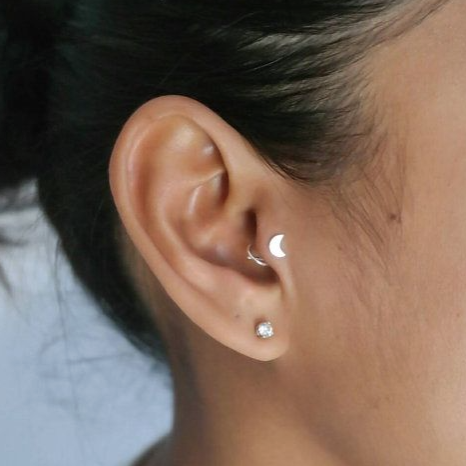 Girl With Ear Lobe And Tragus Piercing Idea