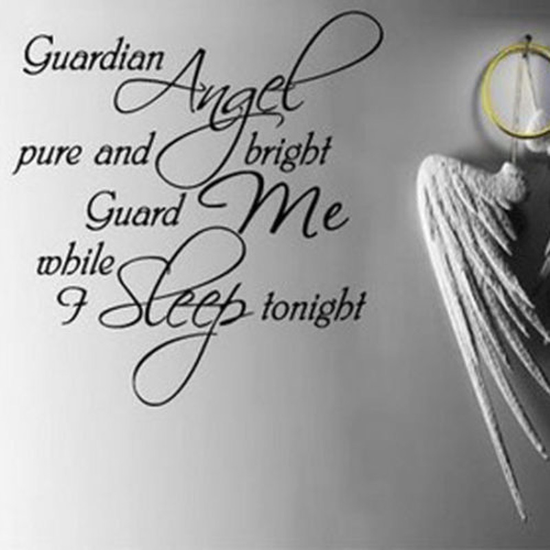 Guardian Angel pure and bright guard me while i sleep tonight.