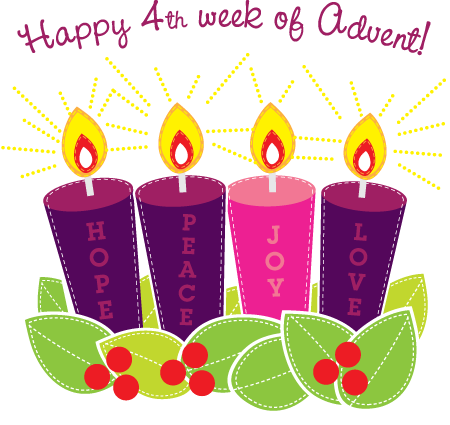 Happy 4th Week Of Advent Clipart